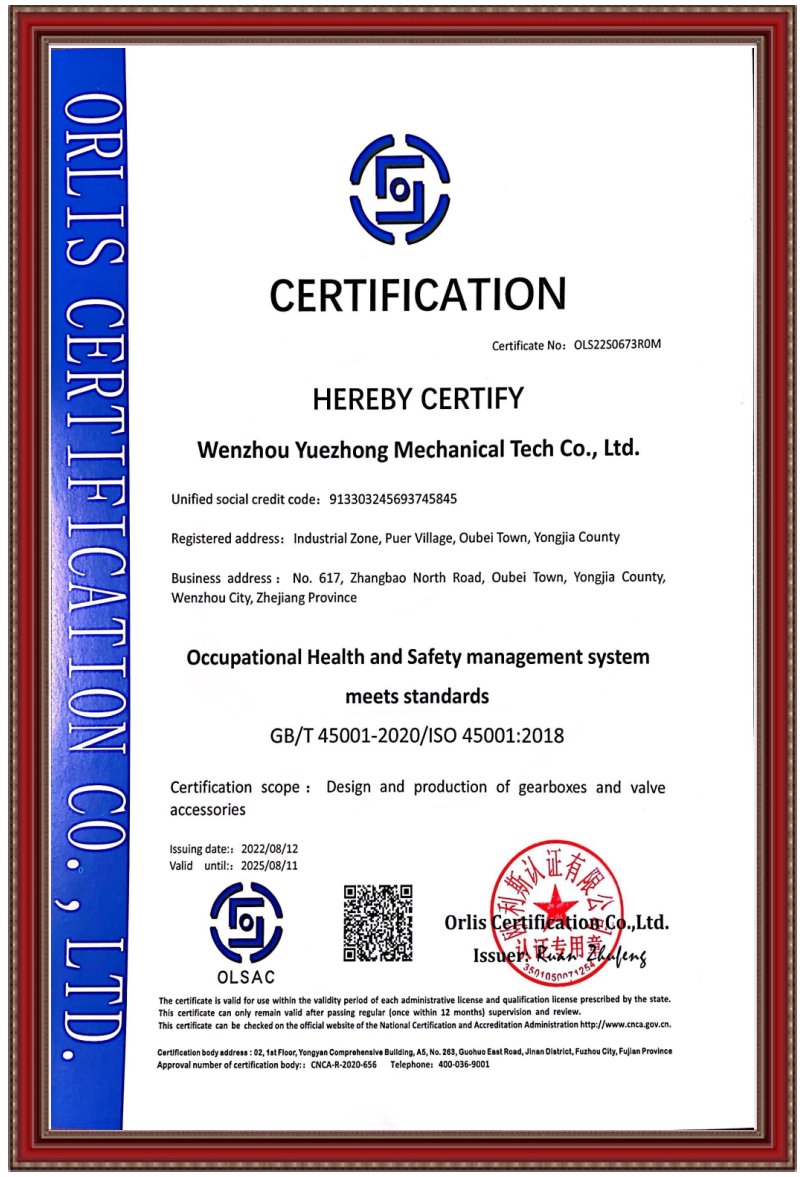 职业健康管理体系英文